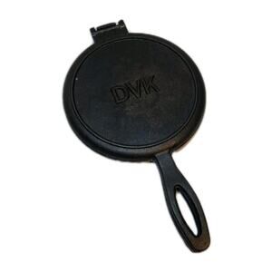 DVK Cast Iron Handheld Waffle Maker Stove Top Camp Fire Camping 7" X 11"